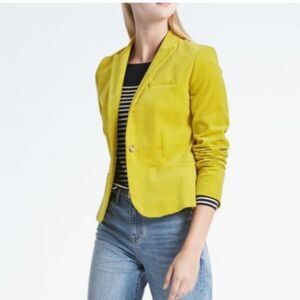 Banana Republic Corduroy Blazer Yellow 4p